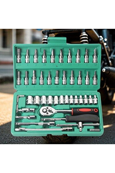 Flippy Socket Wrench Set 46 Pieces, Auto Repair Tool Kit, 23 x 12 x 4 cm, 1.9 kg