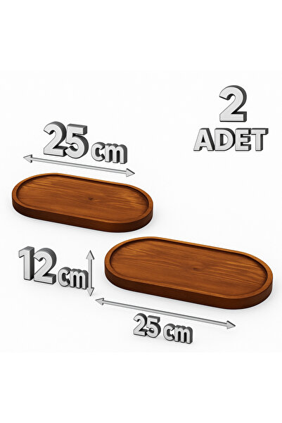 Rembox Natural Beech Wood Oil Pot Base – Oval Stylish Presentation Stand (2 Pieces) 12*25 cm