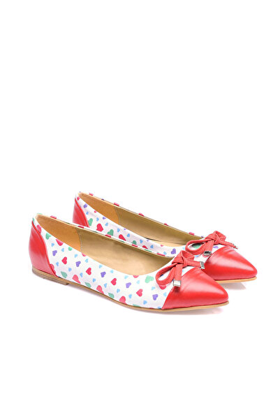 JustBow Printed Colorful Women's Ballerinas