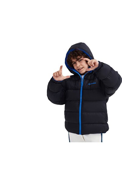 SKECHERS B Outerwear Reversible Coated Jacket Büyük Erkek Çocuk Mavi Çift Taraflı Mont SK232025-403
