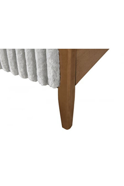 OEM Siera upholstered wooden bed 140x200, with fixed slatted base, color Gray