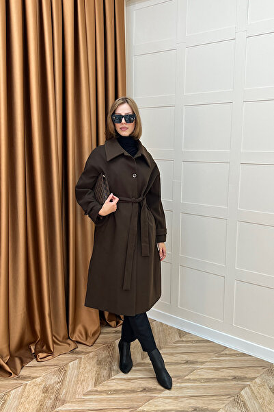 Stilife Παλτό από ύφασμα Parla Premium Καφέ