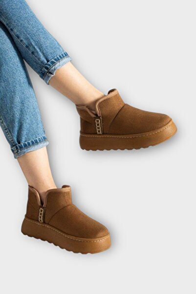 Liger Süet İçi Kürklü Kalın Taban Kadın Bot TABA