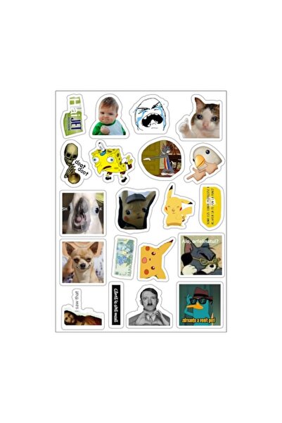 autostickere Set nr. 8 - 20 de autocolante amuzante, 4-5 cm, impermeabile, la...