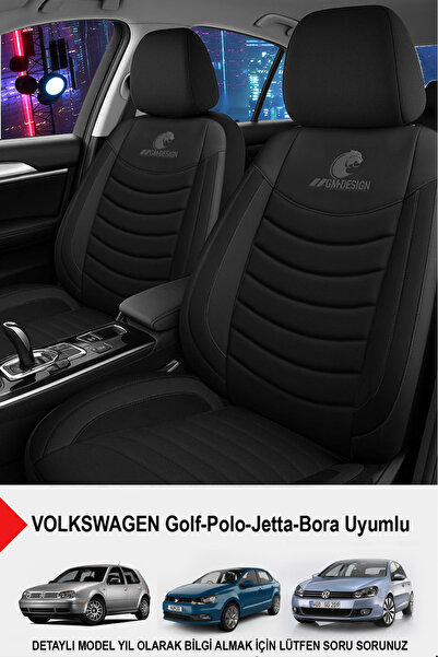 GM-DESIGN Panther Series Linen Fabric Car Seat Cover-(Volkswagen Bora-Golf-Jetta-Polo Compatible)