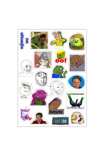 OEM Set nr. 5, 20 de autocolante amuzante, 4-5 cm, impermeabile, laminate, 0,...