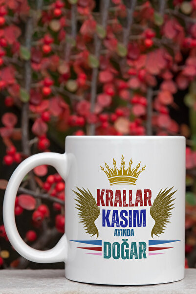 qoeuyl boutique Kings Are Born in November Printed Birthday Gift Mug