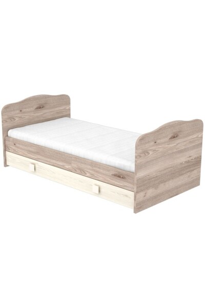 Hubners Sofia convertible wooden cot with drawer 140x70 cm cream sand