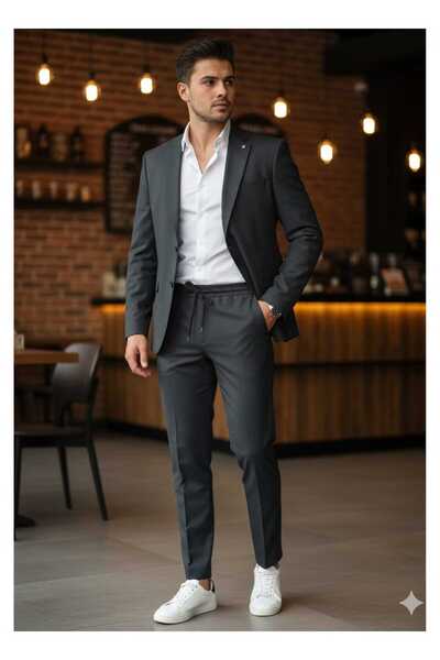 4akc PREMİUM ERKEK JOGGER LACİVERT TAKIM ELBİSE