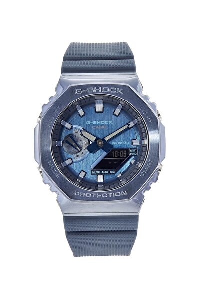 G-SHOCK Metal Covered Octagonal Blue Resin Band Watch GM-2100N-2AJF