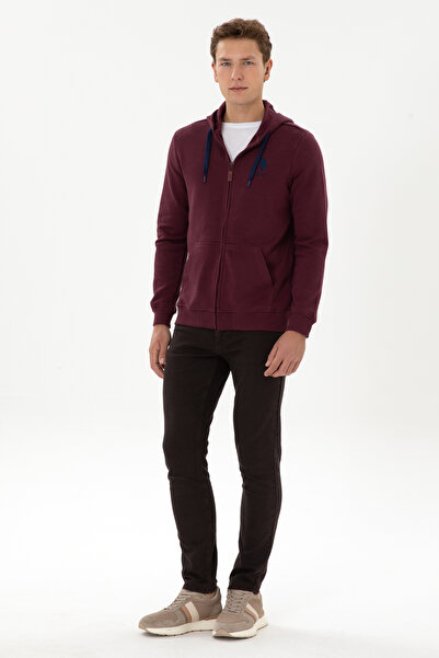 U.S. Polo Assn. Men's Burgundy Knitted Cardigan 50307765-Vr177