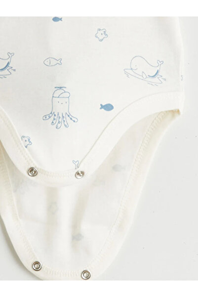 LC Waikiki Short Sleeve Baby Boy Snap-On Bodysuit 2-Piece