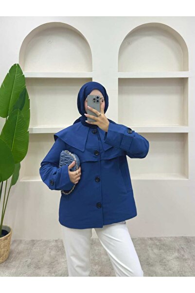 lurex moda Cape Trench Coat