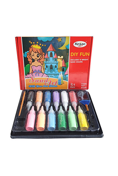 MATTELOT TOYS Set joc creativ Pictura cu nisip colorat Sand Art, 24 planse, 12 culori