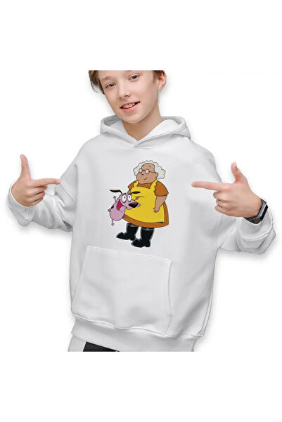 OEM Kids Boys Sweatshirt Courage the Cowardly Dog Grandma Beagle Puppy