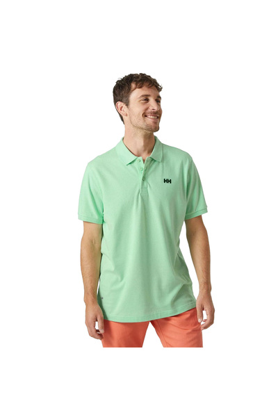 Helly Hansen تي شيرت بولو بياقة كلاسيكية باللون الأخضر للرجال من Transat