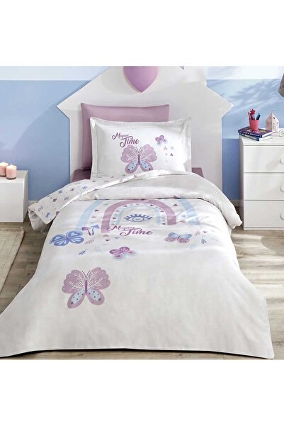 Özdilek 100% Cotton Single Duvet Cover Set (3 Pieces) Limited Stock - Butterfly Model
