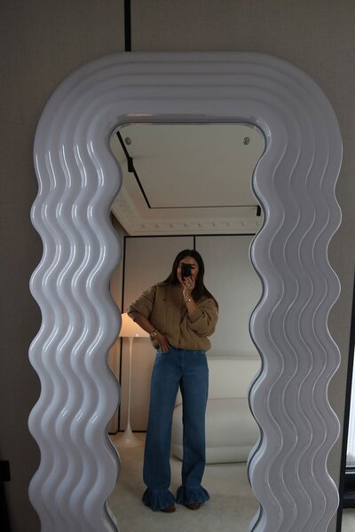 Özge Özgenç Paçası Fırfırlı Wideleg Jean