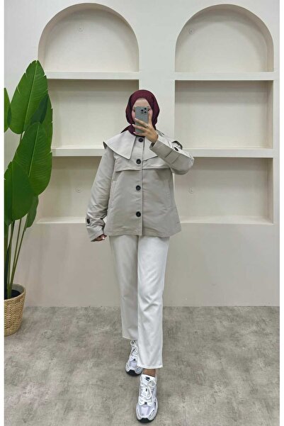 lurex moda Cape Trench Coat