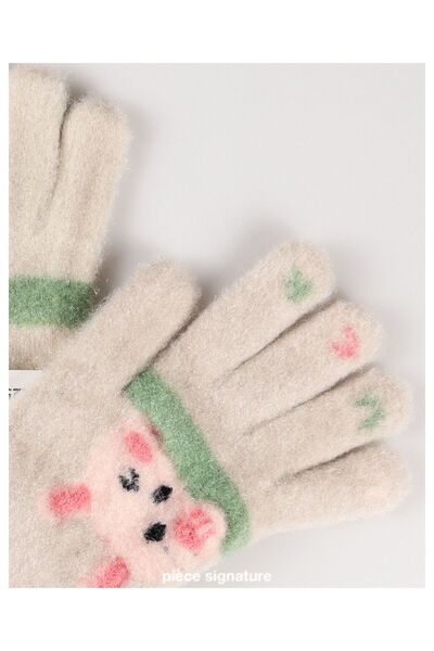 PIECE SIGNATURE Soft, Nylon Children's Gloves (4-8 Years) (95% Nylon 5% Spandex)
