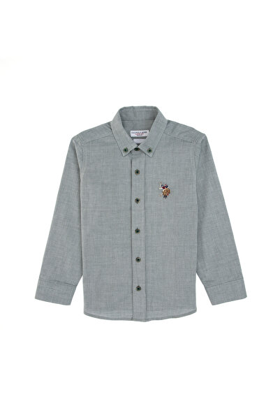 U.S. Polo Assn. Boy's Dark Green Long Sleeve Basic Shirt 50307704-Vr079