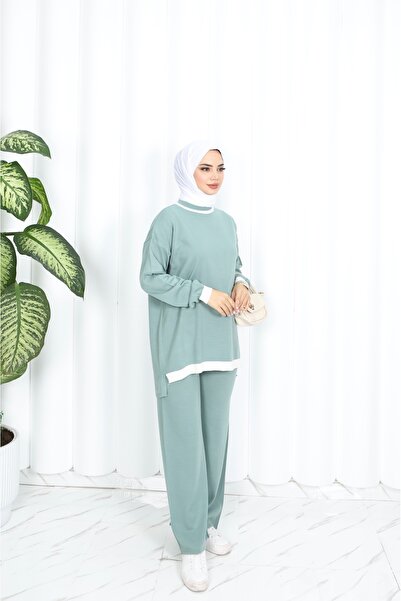 NİSUM MODA Two Color Knitwear Set