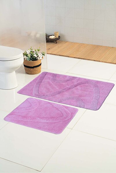 Moda Dekor Akrilik Simli Eddy Pembe 60x100-60x50cm 2'li | Yıkanabilir,Makine ...