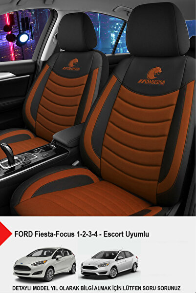 GM-DESIGN Panther Series Linen Fabric Car Seat Cover (Ford Focus-Fiesta-Escort Compatible)