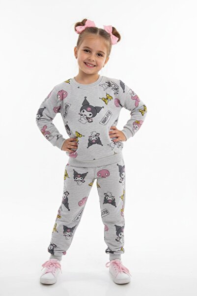 NEWKİDS طقم رياضي بناتي من القطن بنمط الأرنب مكون من خيطين مبطن بالصوف (يمكن ...