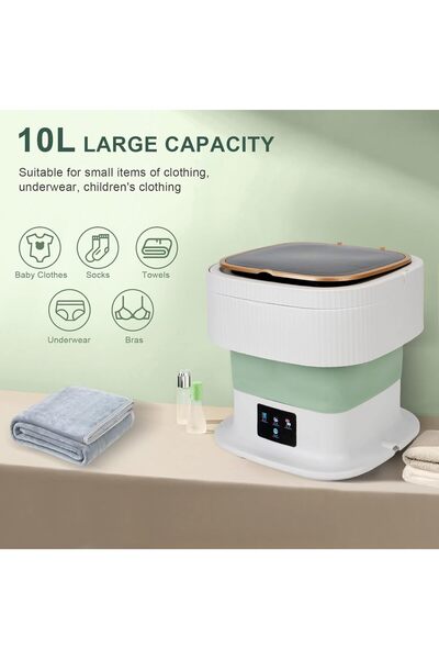 Other Nalakal Portable Foldable Mini Washing Machine 10L, 3 Modes, Top-Load