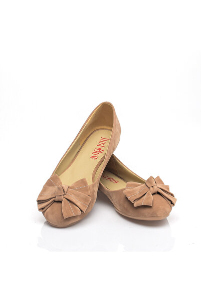 JustBow Women's Beige Casual Babet