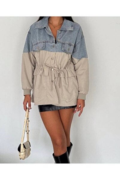 Lansman Kot Detaylı Kısa Trençkot