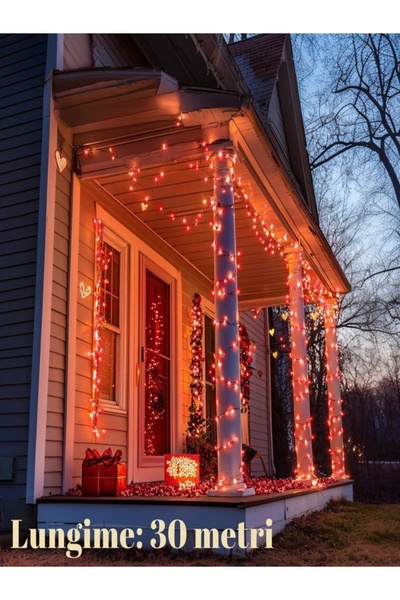 OEM 30m light installation, 180 red LEDs, 8 light effects, indoor & outdoor