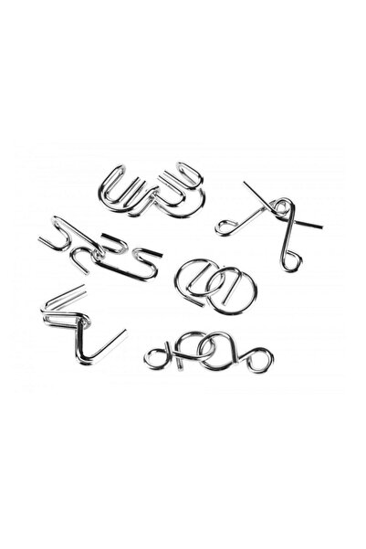 MATTELOT TOYS Set de 6 puzzle-uri de inteligenta din Inox 3 D