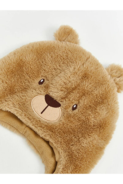 LC Waikiki Ayı Figürlü Pelüş Erkek Bebek Kar Şapkası