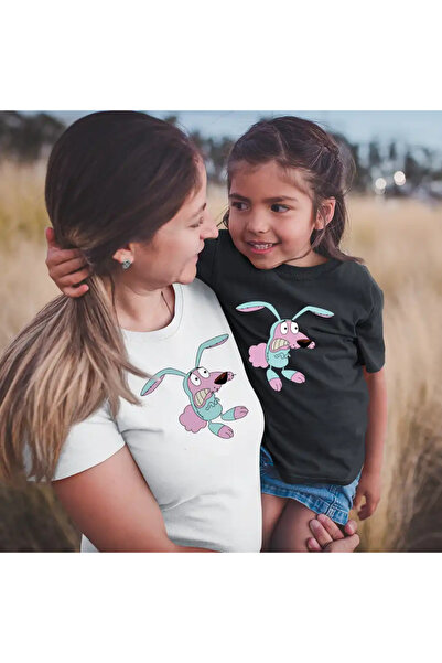 OEM Women's T-Shirt Courage the Cowardly Dog Rabbit Cartoon