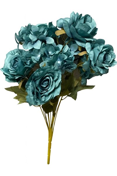 DEFNE DECOR Τεχνητό Σύνθετο Λουλουδάτο Μπουκέτο Τριαντάφυλλων Πολυτελείας 5 τ...