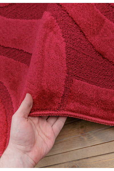 Symphony Set of 2 Bath Mats Model 2577, Red, Anti-Slip, Anti-Allergic, Polypropylene