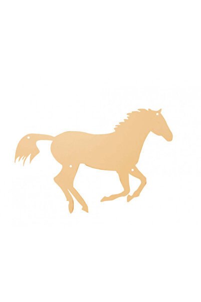 buz Decorațiune murală metalică, 43,1 x 65,1 cm, cal galben, interior/exterior