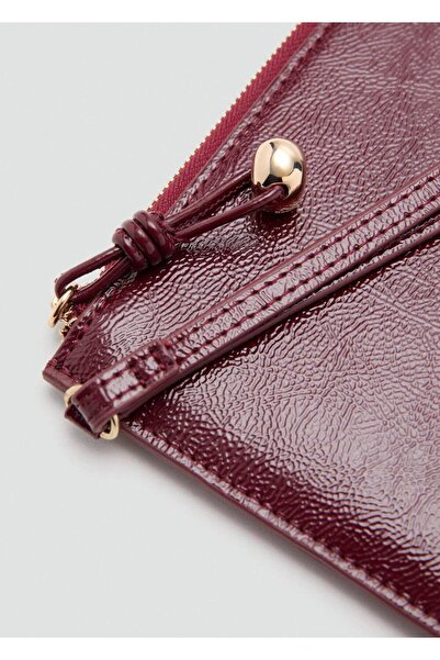 MANGO Woman Pürüzlü deri görünümlü pochette