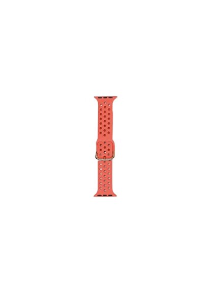 digital-play Silicone strap compatible with Apple Watch 3SE/4/5/6, perforated, buckle, red