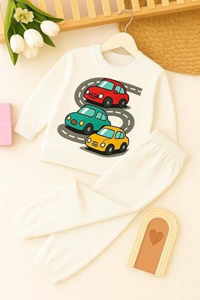 MODA Σετ φόρμας με στάμπα CAR 3 4 5 6 7 8 9 10 11 12 ΕΤΩΝ