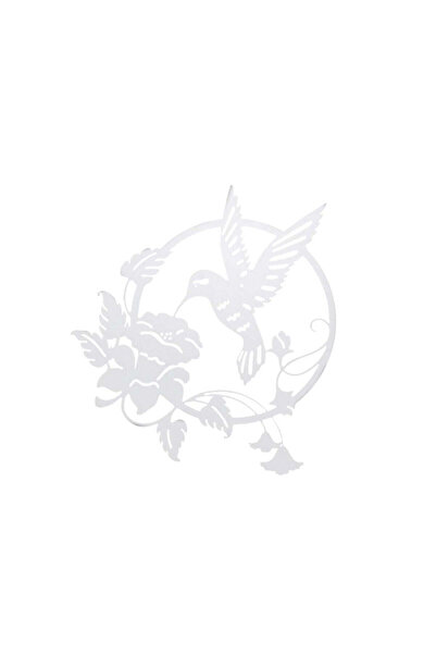 buz Decorațiune de perete metalică - Colibri alb