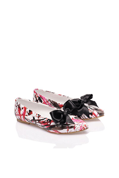 JustBow Printed Colorful Women's Ballerinas