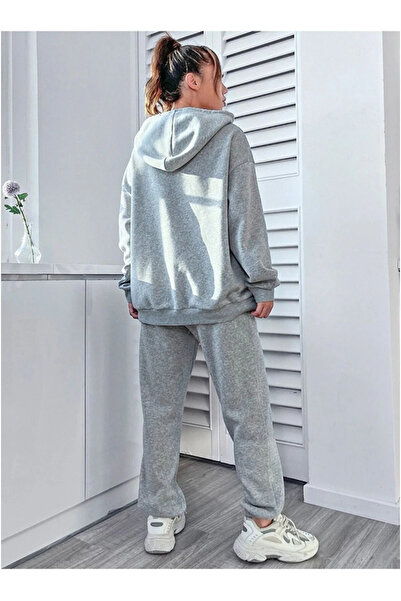 Harmandar Короткий світшот з принтом Carlston Світшот нижньої білизни Світшот нижньої білизни сірий з принтом худі оверсайз