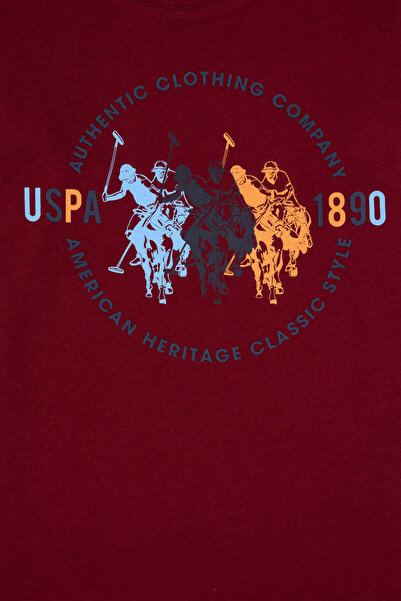 U.S. Polo Assn. Boy's Burgundy Crew Neck Sweatshirt 50316595-Vr014