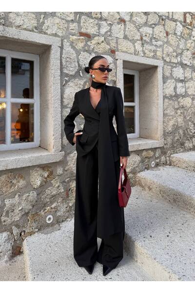 ossons Double-Breasted Jacket and Pants Set