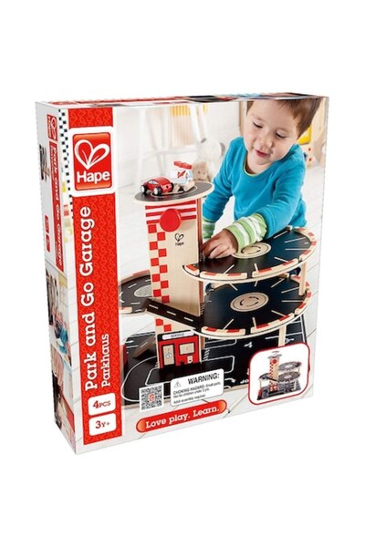 Hape Set de joaca din lemn - Park and Go Garage