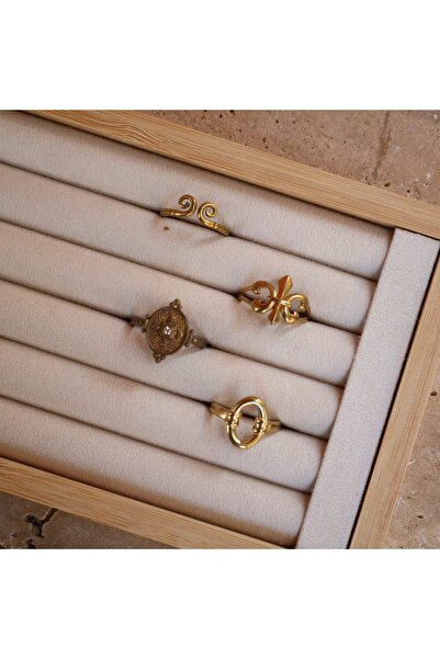 B Design jewelry Solo Vintage Çelik Yüzük