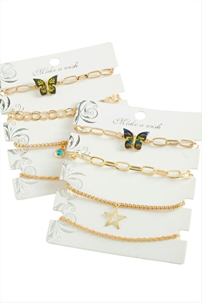 Marsilyan 4 Pieces Butterfly Trend Chain Bracelet